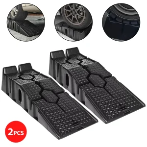 2pc Nero Heavy Duty Auto Rampe 90 centimetri Lungo Antiscivolo Rampa di Lavoro Auto Cambio Olio Riparazione Manutenzione Jack Ascensore Strumenti