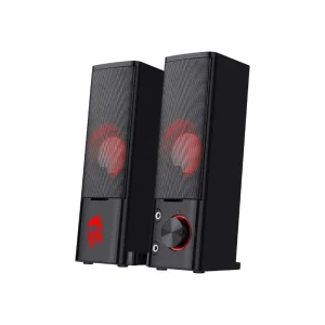 Redragon GS550 Altoparlanti da gioco per PC Barra audio per computer desktop a 2.0 canali Bass di qualità e decente retroilluminazione rossa