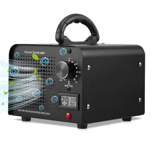 Generatore di ozono 60000 mg/h Purificatore d’aria per macchina per ozono ad alta capacità con display dell’umidità della temperatura per animali domestici con fumo per ufficio domestico