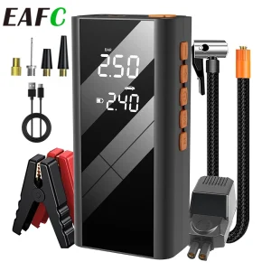 2 In 1 dispositivo di avviamento portatile per Auto e pompa ad aria 150PSI compressore d’aria Power Bank Booster 1200A dispositivo di avviamento per Auto gonfiatore automatico per pneumatici