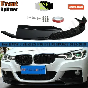 MagicKit ABS nero lucido Splitter anteriore per BMW serie 3 F30 F31 2012-2018 paraurti anteriore Lip M Sport Style