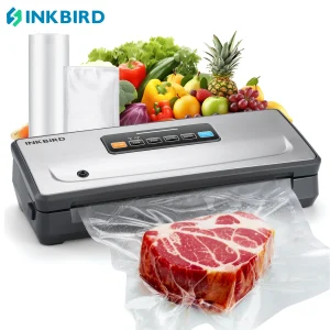 INKBIRD Macchina per sigillare sottovuoto senza fili -80kPa Kit per la conservazione degli alimenti professionale per sigillare sottovuoto per alimenti, modalità