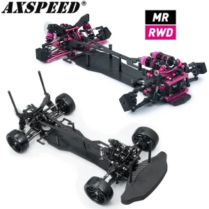 AXSPEED Alloy & CF Chassis Sakura D5S Frame Kit rimodellare trasmissione a cinghia 1/10 RWD MR trazione posteriore Drift Car Upgrade Parts