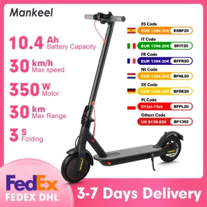 Mankeel MK083 10.4Ah 350W Scooter elettrico per adulti 36V 30 km/h Velocità 30 km Portata 8.5″ Pneumatico con APP EScooter urbano pieghevole
