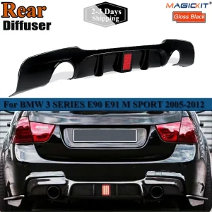 Paraurti posteriore Diffusore Lip Splitter Per BMW Serie 3 E90 E91 M Sport 2005-2012 MP Stile Auto Parte di Ricambio