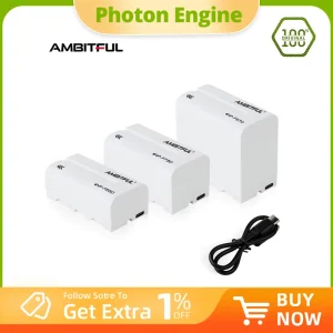 AMBITFUL NP-F550 2200mAh NP-F750 4400mAh NP-F970 6600mAh Video Light li-ion batteria bianca ricaricabile per luce a LED