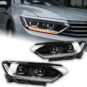 Luci per auto AKD per VW Passat B8 obiettivo per proiettore per fari a LED 2016-2019 fari Magotan lampada frontale DRL accessori per occhi di angelo