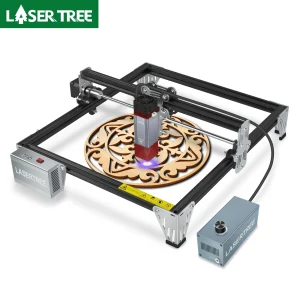 LASER TREE K1 Mini macchina per incisione laser con testa laser 5W 10W Taglierina per incisore laser per la lavorazione del legno Modulo laser a luce blu TTL