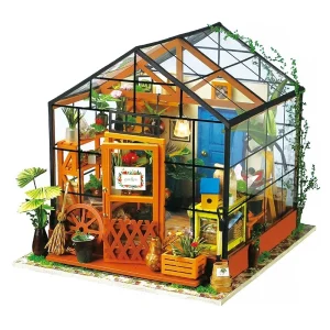 Robotime casa delle bambole fai da te con mobili bambini adulti verde miniatura casa delle bambole kit in legno assemblare giocattolo regali di natale di compleanno