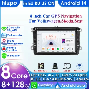Pro AI Android Auto Radio GPS per Volkswagen VW Passat B6 B7 CC Tiguan Touran GOLF POLO Carplay 4G Auto Multimedia 2din Autoradio