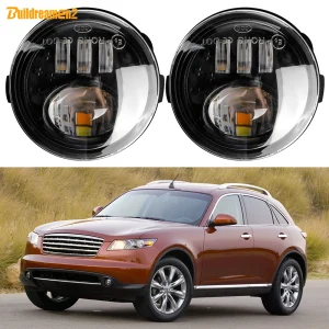 2 pezzi fendinebbia DRL 60W H11 auto anteriore LED fendinebbia luce di marcia diurna per Infiniti FX FX35 FX37 FX45 FX50 FX30D