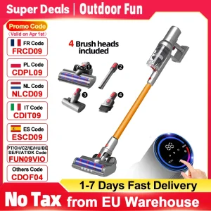 Aspirapolvere Portatile Senza Fili ABIR VC205, 27000PA, Sensore Intelligente della Polvere, Schermo LED Tattile, Controllo Automatico della Velocità, Distruttore Portatile Senza Fili degli Acari della