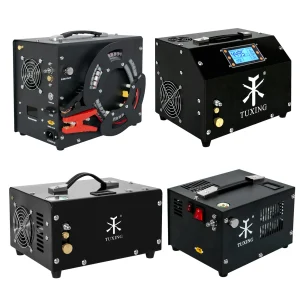 Compressore d’aria PCP TUXING 300Bar compressore portatile ad alta pressione 4500Psi con adattatore di alimentazione 12V integrato arresto automatico per fucile