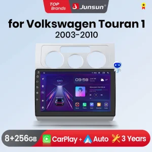 Junsun Wireless CarPlay autoradio Android per Volkswagen Touran 1 2003 – 2010 GPS Multimedia 2 din