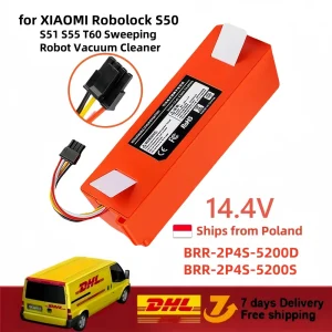 Batteria di ricambio per aspirapolvere robot originale agli ioni di litio da 14,4 V per Xiaomi Robot Roborock S50 S51 S55 Accessorio di ricambio