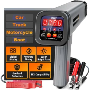 KZYEE KT60 Luce di temporizzazione del motore con luce di temporizzazione contagiri automobilistica 12V per motori a benzina a 2 e 4 tempi per vecchie auto classiche