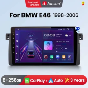 Junsun Wireless CarPlay autoradio Android per BMW M3 E46 1998-2006 GPS Multimedia 2 din
