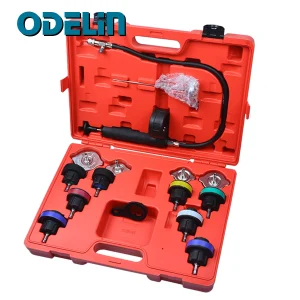 Kit di test di ricarica per sistema di raffreddamento sotto vuoto per tester di pressione del radiatore universale da 15 pezzi