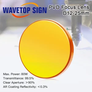 WaveTopSign Cina PVD ZnSe Lente di messa a fuoco laser Dia.12 18 19 20mm FL38.1 50.8 63.5 76.2 101.6mm Per macchina per incisione laser Co2