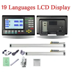 19 lingue 3 assi LCD DRO 2 assi LCD DRO SET lettura digitale con 2/3 pezzi 50-1000mm scala lineare codificatore righello per tornio fresatura