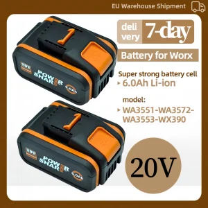 Per batteria di ricambio originale Worx 20V 6.0Ah 8000mAh per utensili elettrici WA3551 WA3553 WX176