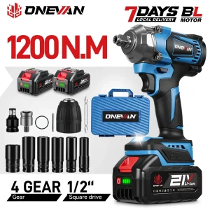 ONEVAN 1200N.M Brushless 1/2 pollici Avvitatore Elettrico 3 Funzioni Cordless Trapano Cacciavite Strumenti Per Makita 18V Batteria Spille