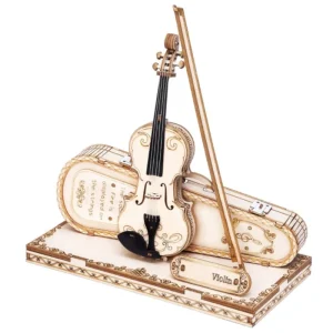 Robotime Puzzle 3D in Legno Modello Violino Capriccio, Regalo Fai-da-Te per Ragazzi e Ragazze, Kit di Montaggio Facile, Blocchi Musicali TG604K