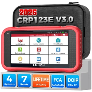 LAUNCH CRP123E CRP123I V3.0 Motore ABS SRS Sistema di trasmissione 7 Reset Aggiornamento gratuito a vita Codice chiaro Scanner OBD Strumenti diagnostici per auto italiani