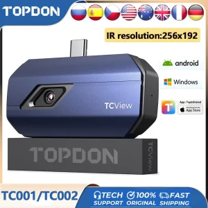 Termocamera TOPDON TC001/TC002/TC002C DUO con Risoluzione Super 512*384 e Risoluzione IR 256*192, Imager Termico con Registrazione Video