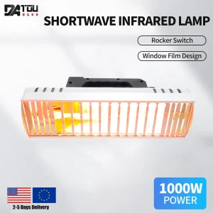 DATOUBOSS DT-002 Lampada da forno per vernice a infrarossi a onde corte 1000W Macchina per polimerizzare e asciugare la vernice Lampade a infrarossi per riparazione carrozzeria auto