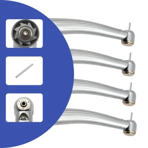 Manipolo dentale ad alta velocità a LED da 1 pezzo B2/M4 Pulsante a pressione per turbina ad aria con testa standard Spedizione dal Messico