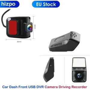 Telecamera DVR USB anteriore per lettore multimediale Android Navigazione Full HD 1080P DVR per auto ADAS Dash Cam Unità principale Registratore audio automatico