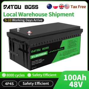 Batteria al litio DATOUBOSS 48v 100Ah Corrente di scarica di picco 500A con BMS intelligente Utilizzo per inverter PV RV