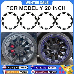 Per Tesla Modello Y 20 Pollici Cerchione Mozzo Ruota Protezione Patch Protezioni ABS Ruota Guard Coperture Accessori Auto Esterno 2018-2024