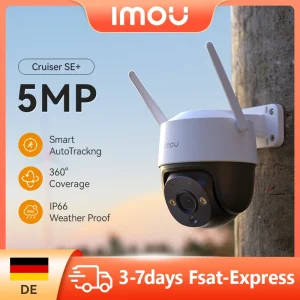 IMOU Cruiser SE + Telecamera Wi-Fi da 5 MP Visione notturna intelligente esterna Zoom digitale 8x AI Rilevamento umano Telecamera PT resistente alle intemperie IP66