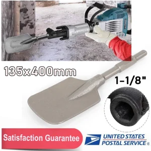 Pala manuale per pietra per calcestruzzo, pala per argilla, scalpello, scanalatura per martello demolitore, scalpello piatto, strumenti per muratura, muro di mattoni di cemento, roccia