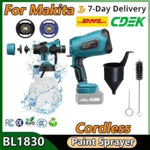 Turpow Cordless Vernice Spruzzatore Strumenti di Spruzzo di Vernice Per Makita BL1830 Batteria BL1840 BL1850 BL1860 Modelli di Spruzzo Multipli