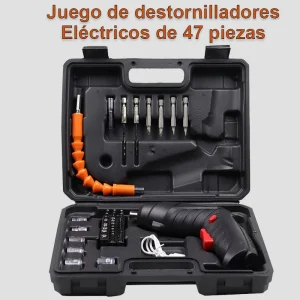 Set di cacciaviti elettrici multifunzione da 47 pezzi, cacciavite a batteria con batteria al litio, utensili elettrici per riparazioni di manutenzione domestica, mini
