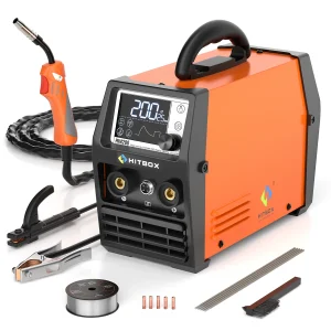 Saldatore multiprocesso HITBOX HIM200 220V ISO17637 Certificato TIG Lift/MMA/MIG Gas-Gasless 3in1 Euro Torcia Connettore Risparmio energetico