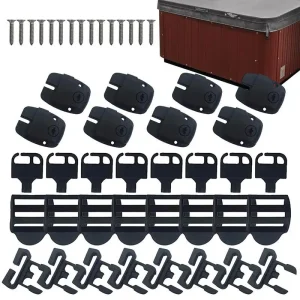 Coperchio della vasca idromassaggio Spa Kit di riparazione del chiavistello rotto sostituzione della copertura della Spa Slot di blocco chiusure di ricambio chiusura a Clip con chiavi e hardware