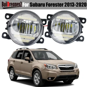 2 in1 fendinebbia a LED anteriore per auto + funzione lampada di marcia diurna 1 paio per Subaru Forester 2013 2014 2015 2016 2017 2018 2019 2020