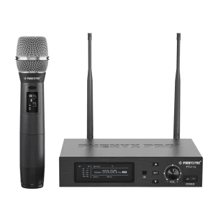 Sistema microfonico wireless True Diversity Set microfono cordless singolo con microfono dinamico professionale UHF con scansione automatica per PTU-1U da chiesa