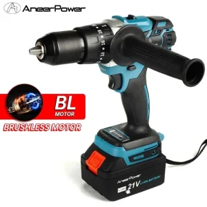 Brushless 21V Cacciavite da pesca sul ghiaccio Trapano a percussione elettrico 3 in1 Cordless 120 Nm Coppia per Makita Batteria al litio Utensili elettrici