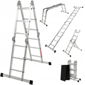 KADAX scala in alluminio multifunzionale articolata 4×3 forte + potest 150kg