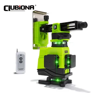 CLUBIONA IE16 livello Laser professionale 4D a raggio verde 16 linee Cross-Line con telecomando batteria da 5000mah strumenti per treppiede da 1.5m