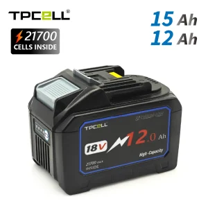 TPCELL 12Ah/15Ah Per Makita 18V 21700 Batteria di Ricambio Per La Sostituzione LXT BL1850 BL1840 con BMS