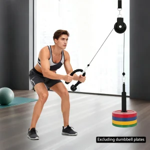 Sistema di pulegge Palestra Cavo moderno Sistema di pulegge per pesi Cavo manuale unisex-adulto Lat Pull Fitness