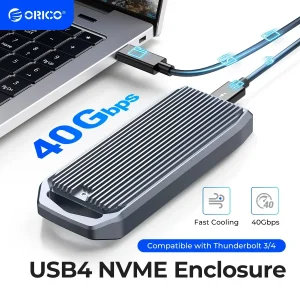 Custodia SSD ORICO USB4 M.2 Custodia NVMe M2 da 40 Gbps compatibile con Thunderbolt 3 4 USB3.2 USB 3.1 3.0 Tipo-C Protocoli multipli