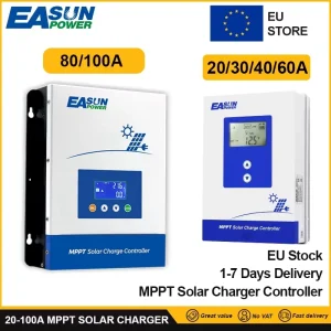 Easun Power MPPT 100A 80A 60A 40A 30A 20A regolatore di carica solare 12V 24V 36V 48V batteria pannello solare IP21 supporto Lifepo4 Li