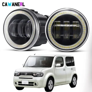 2 X Auto Anteriore LED Gruppo Fendinebbia Angel Eye Lampada di marcia diurna DRL H11 Per Nissan Cube (Z12) 2009 2010 2011 2012 2013 2014